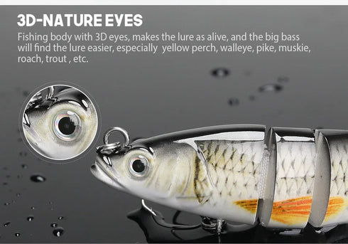10/14cm Sinking Wobblers Fishing Lures Jointed Crankbait Swimbait 8 Segment Hard Artificial Bait For Fishing Tackle Lure